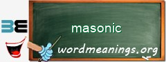WordMeaning blackboard for masonic